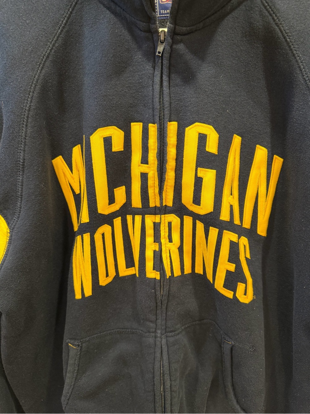VINTAGE CHAMPS MICHIGAN WOLVERINES Full Zip Embroidered Jacket - Picture 2 of 5